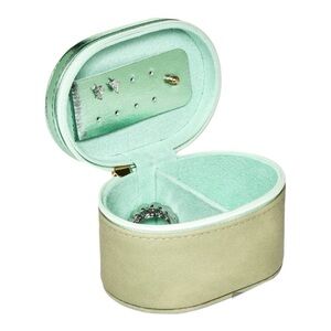 A New Day Green Oval Compact Jewelry Box Organizer